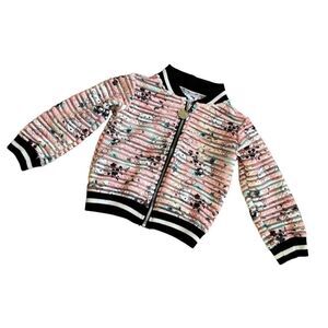 Hello Kitty Jacket Full Zip Toddle Girl Size 3T Long Sleeve Pink Mesh